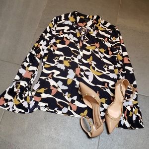 PETITE Ann Taylor Butterfly Blouse